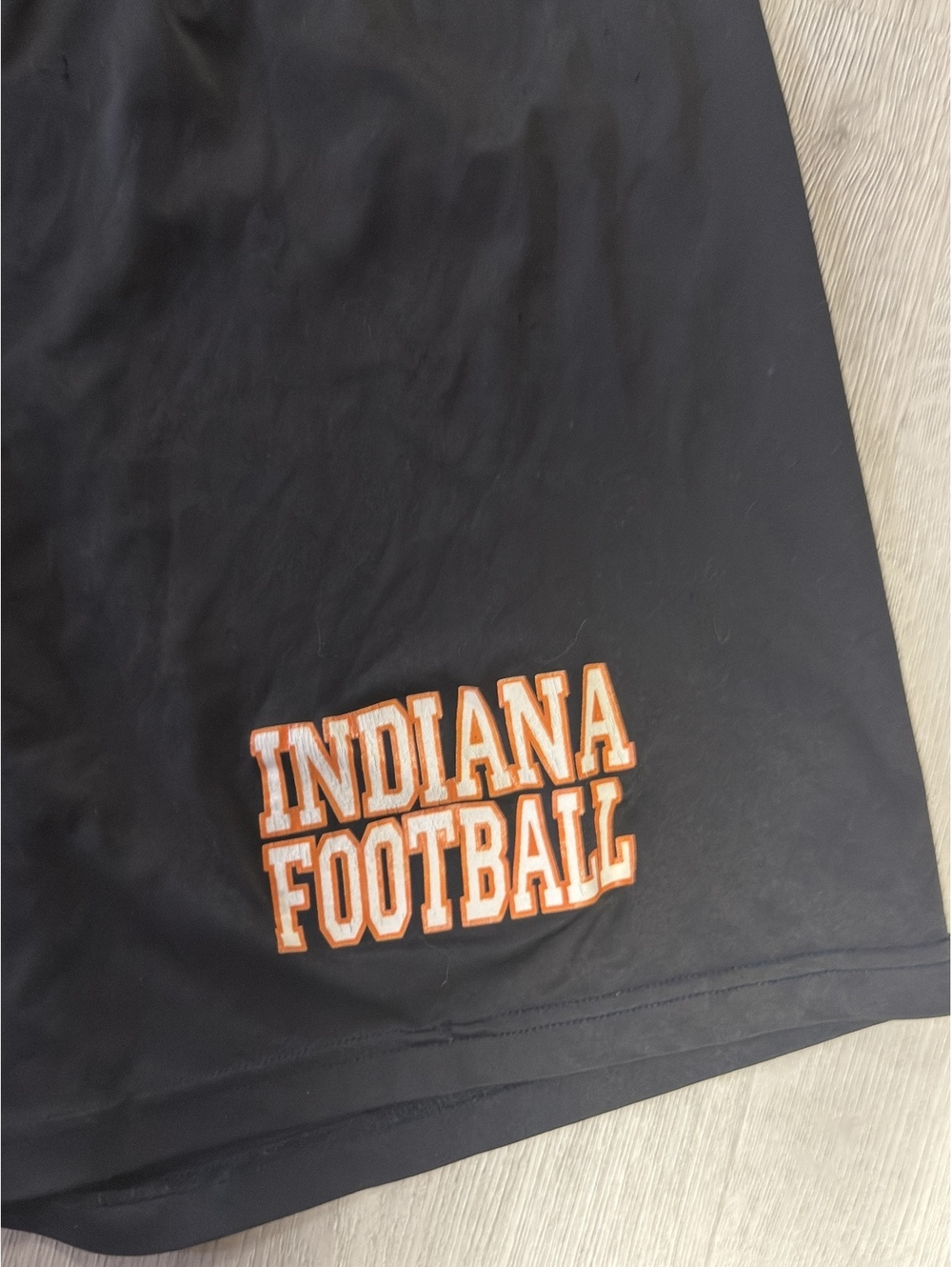 Badger Sport Indiana Football Black Athletic Shorts Medium - Picture 2 of 3